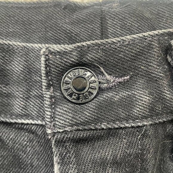 Agolde Black Parker Cut-Off Short - Size 28 - Picture 6 of 6